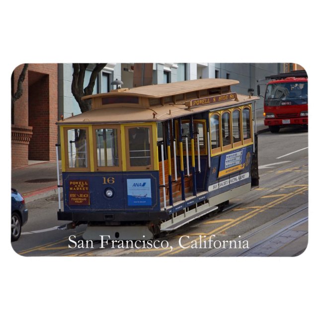 San Francisco Cable Car Premium Flexi Magnet (Horisontell)