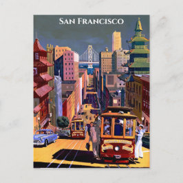 San Francisco Cable Car Retro Vintage resor Vykort