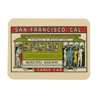 San Francisco Cable Car Vintage resor Magnet