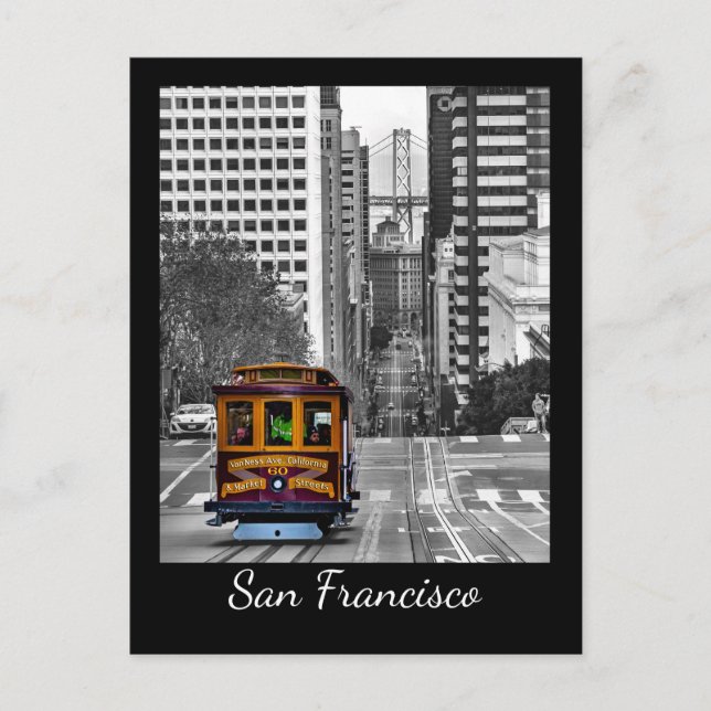 San Francisco Cable Car Vykort (Framsida)
