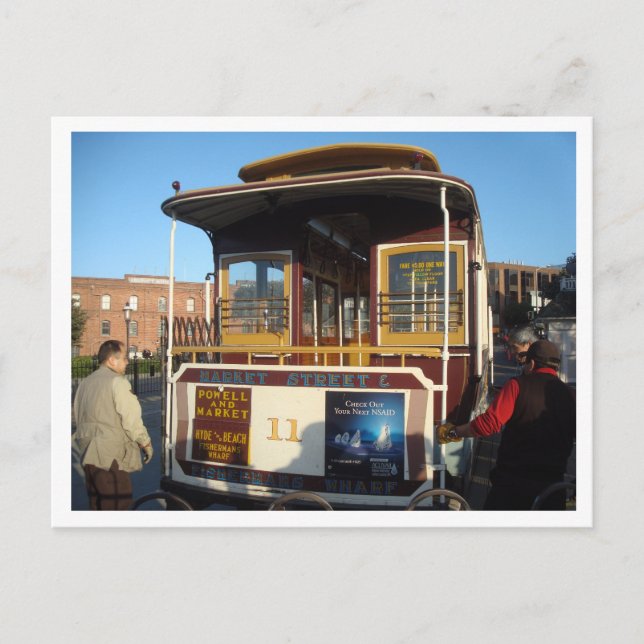 San Francisco Cable Car Vykort (Framsida)