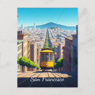 San Francisco Cable Car-vykort Vykort