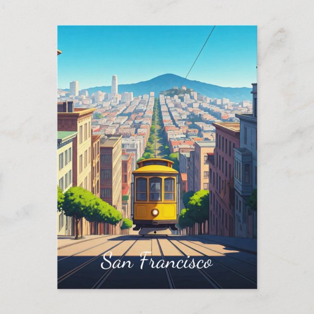 San Francisco Cable Car-vykort Vykort (Framsida)