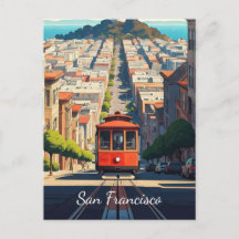 San Francisco Cable Car-vykort