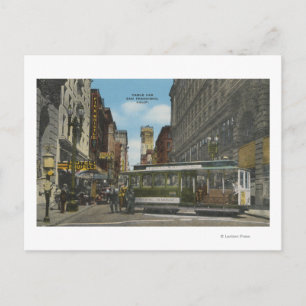 San Francisco, CACable Car Turnround View Vykort