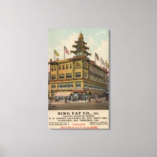 San Francisco CAChinatown AdSing tjock Co. Canvastryck