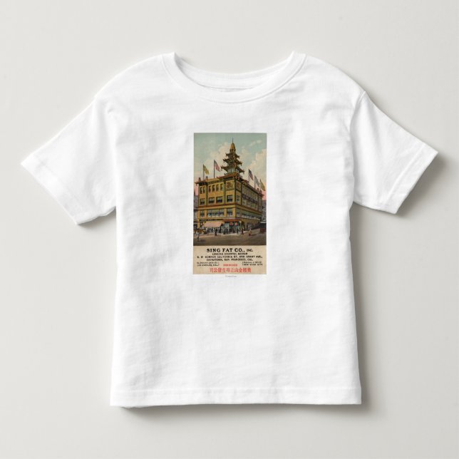 San Francisco CAChinatown AdSing tjock Co. T Shirt (Framsida)