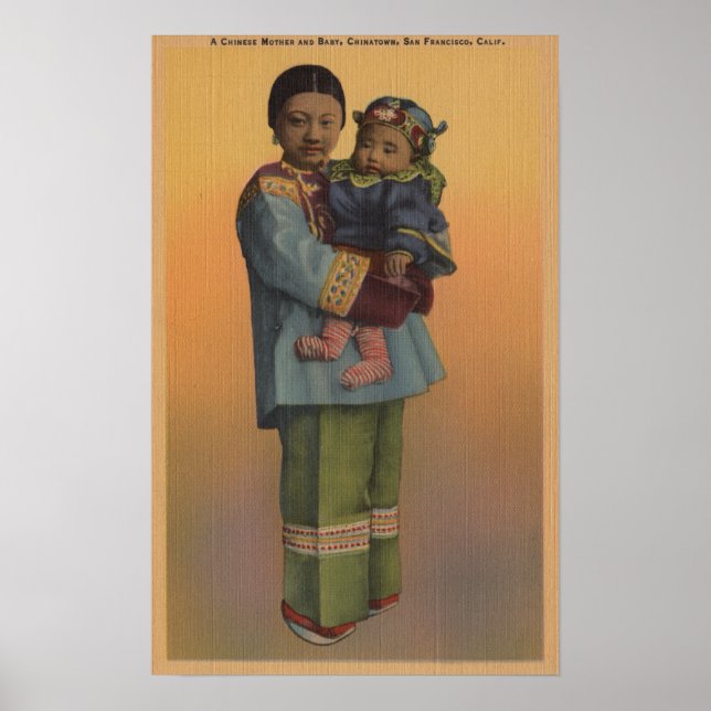 San Francisco, CAChinese Woman & Baby Poster (Framsidan)