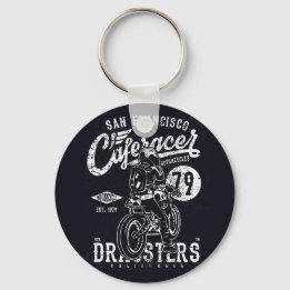 San Francisco Cafe Racer Motor Kalifornien Nyckelring