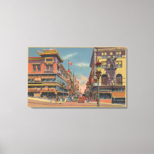 San Francisco CAGrant aveny i Chinatown Canvastryck