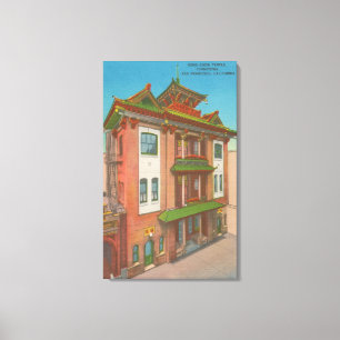 San Francisco CAKong Chowtempel i Chinatown Canvastryck