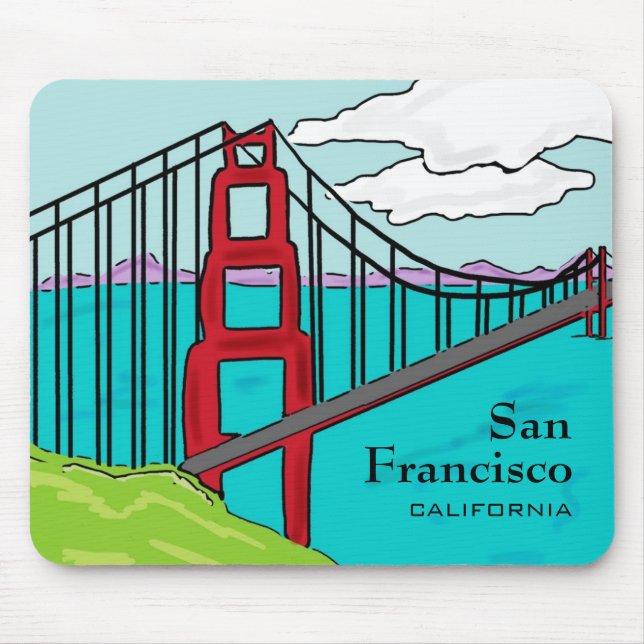 San Francisco Cali golden grind bridge mousepad Musmatta (Framsidan)
