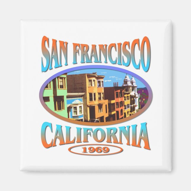 San Francisco California 1969 Magnet (Framsidan)