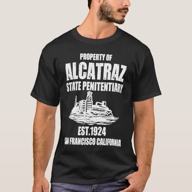 San Francisco California Alcatraz Island T Shirt (Framsida)