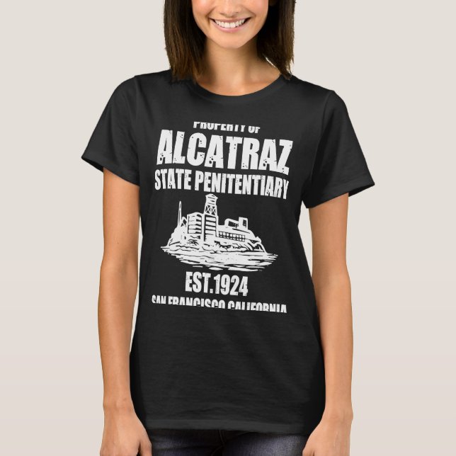 San Francisco California Alcatraz Island T Shirt (Framsida)