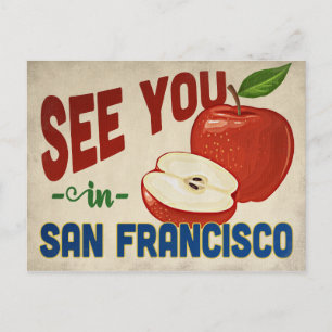 San Francisco California Apple - Vintage resor Vykort