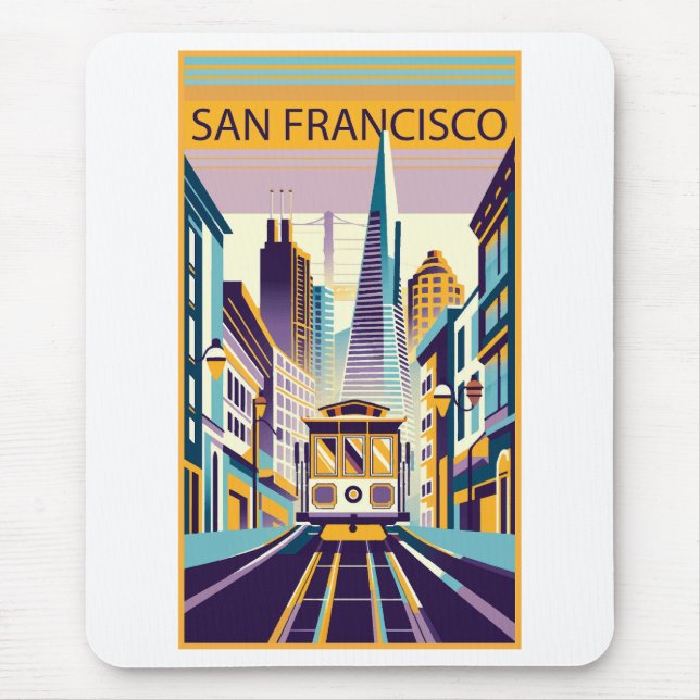 San Francisco California Art Deco Musmatta (Framsidan)