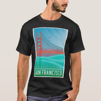San Francisco California Art Deco Nouveau Travel P T Shirt