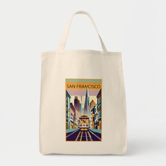 San Francisco California Art Deco Tygkasse (Framsidan)