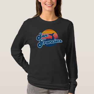 San Francisco California Beach 70s Retro Surfer T Shirt