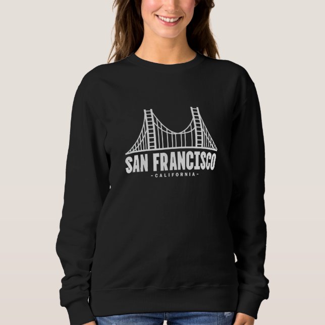 San Francisco California Bridge Ca Travel Vacation T Shirt (Framsida)