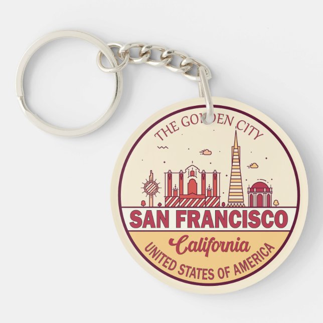 San Francisco California City Skyline Emblem (Framsidan)