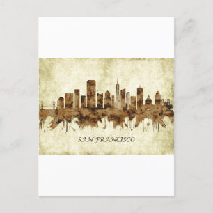 San Francisco California Cityscape Helg Vykort