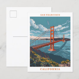 San Francisco California Elegant Vintage resor Vykort
