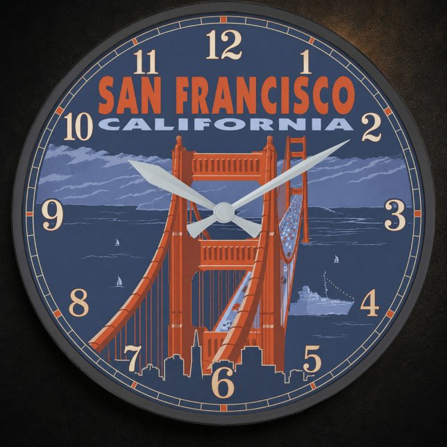 San Francisco California Golden Gate Bridge  Stor Klocka (Skapare uppladdad)