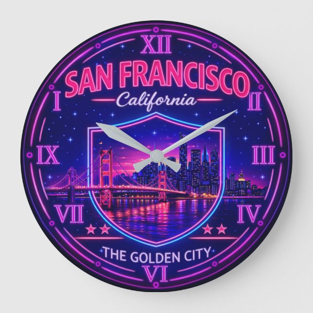 San Francisco California Golden Gate Stor Klocka (Framsida)
