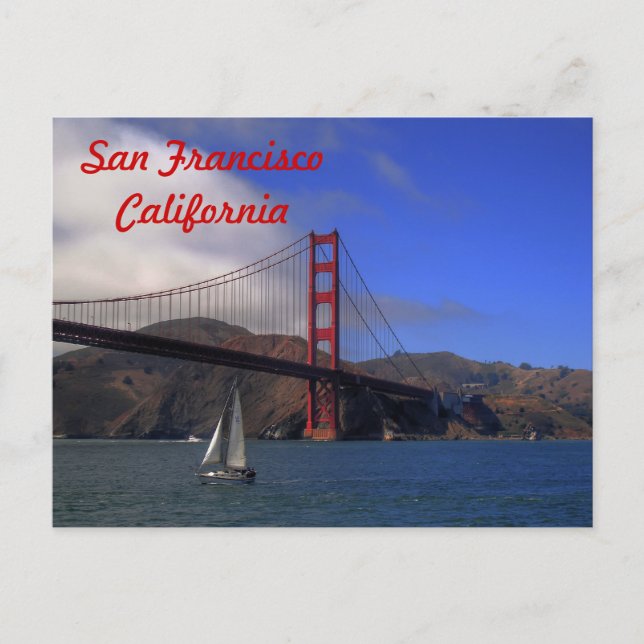San Francisco California Golden Grind Bridge Card Vykort (Framsida)