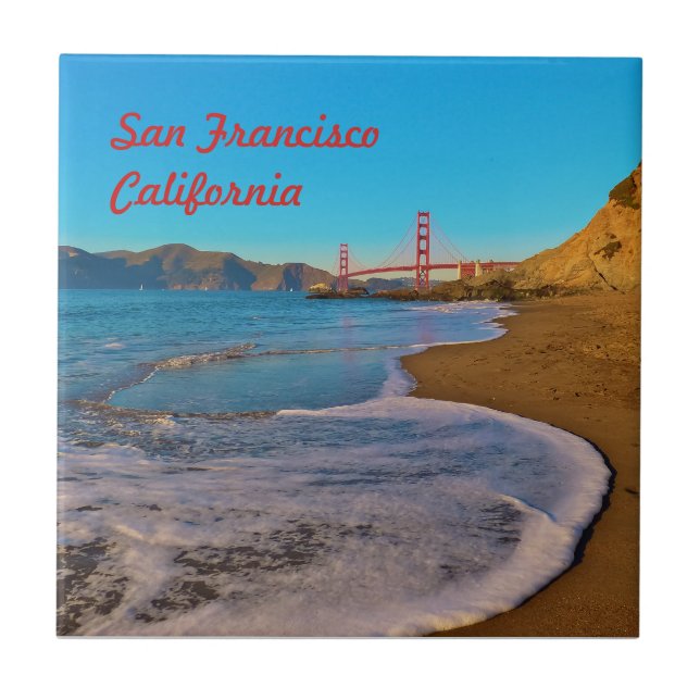 San Francisco California Golden Grind Bridge Kakelplatta (Framsidan)