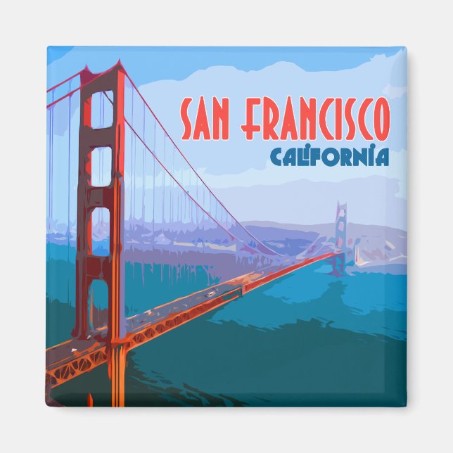 San Francisco California Golden Grind Bridge Magnet (Framsidan)