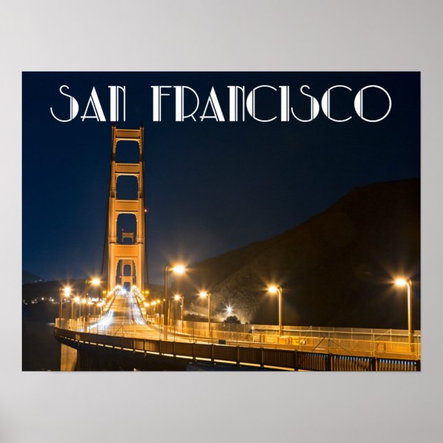 San Francisco California Golden Grind Bridge Poster (Framsidan)