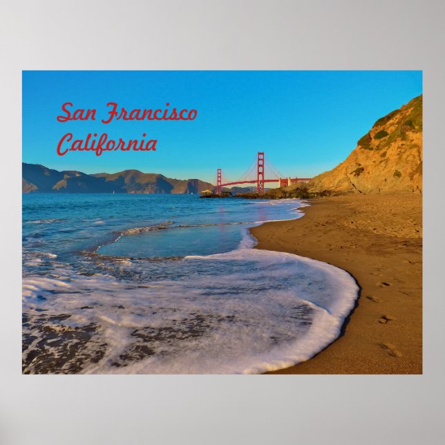 San Francisco California Golden Grind Bridge Poster (Framsidan)