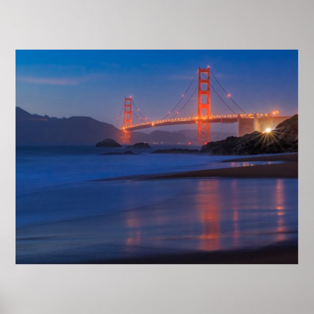 San Francisco California Golden Grind Bridge Poster (Framsidan)