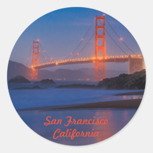 San Francisco California Golden Grind Bridge Runt Klistermärke