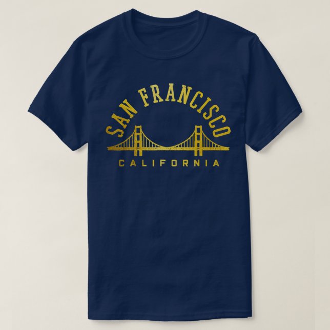 San Francisco California Golden Grind Bridge Vinta T Shirt (Design framsida)