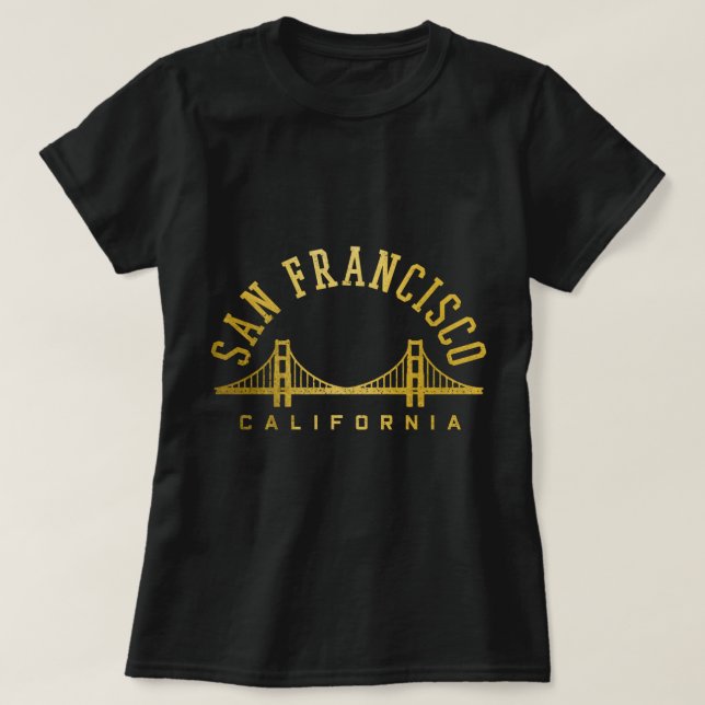 San Francisco California Golden Grind Bridge Vinta T Shirt (Design framsida)