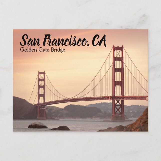 San Francisco California Golden Grind Bridge Vykort (Framsida)