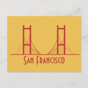 San Francisco California Golden Grind Bridge Vykort