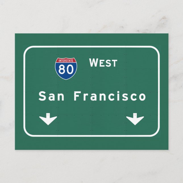 San Francisco California Interstate Highway: Vykort (Framsida)