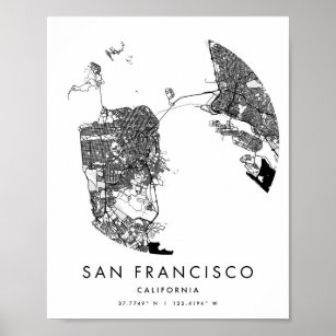 San Francisco California Minimal Modern Circle Str Poster