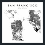 San Francisco California Minimal Modern Street Kar Poster<br><div class="desc">San Francisco California Minimal Modern Street Karta</div>