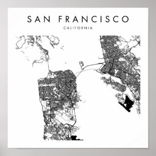 San Francisco California Minimal Modern Street Kar Poster