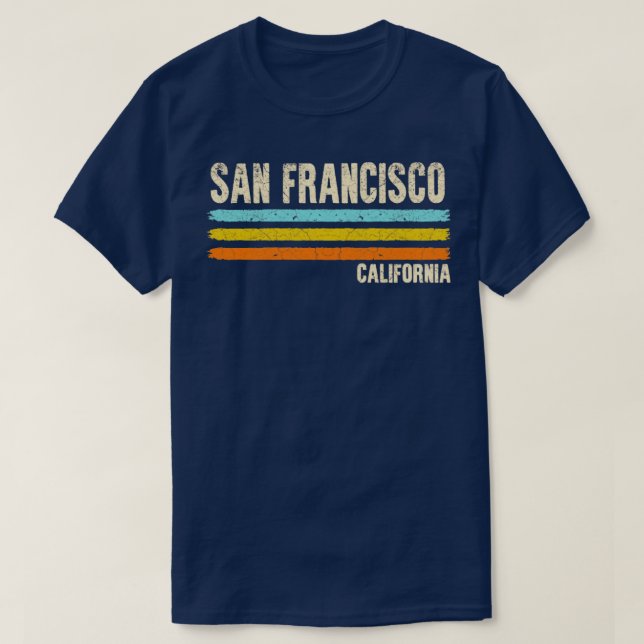 San Francisco California Retro T Shirt (Design framsida)