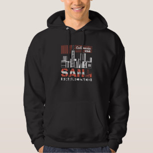 San Francisco California Siluett Retro UrbanDesign Hoodie