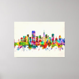 San Francisco California Skyline Canvastryck