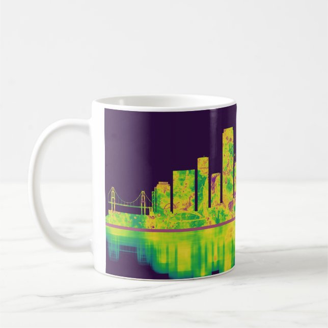 San Francisco California Skyline Kaffemugg (Vänster)