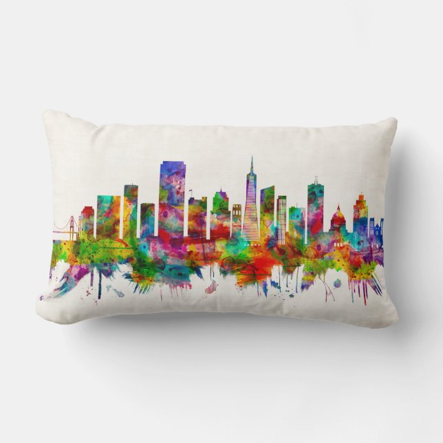 San Francisco California Skyline Lumbarkudde (Framsida)